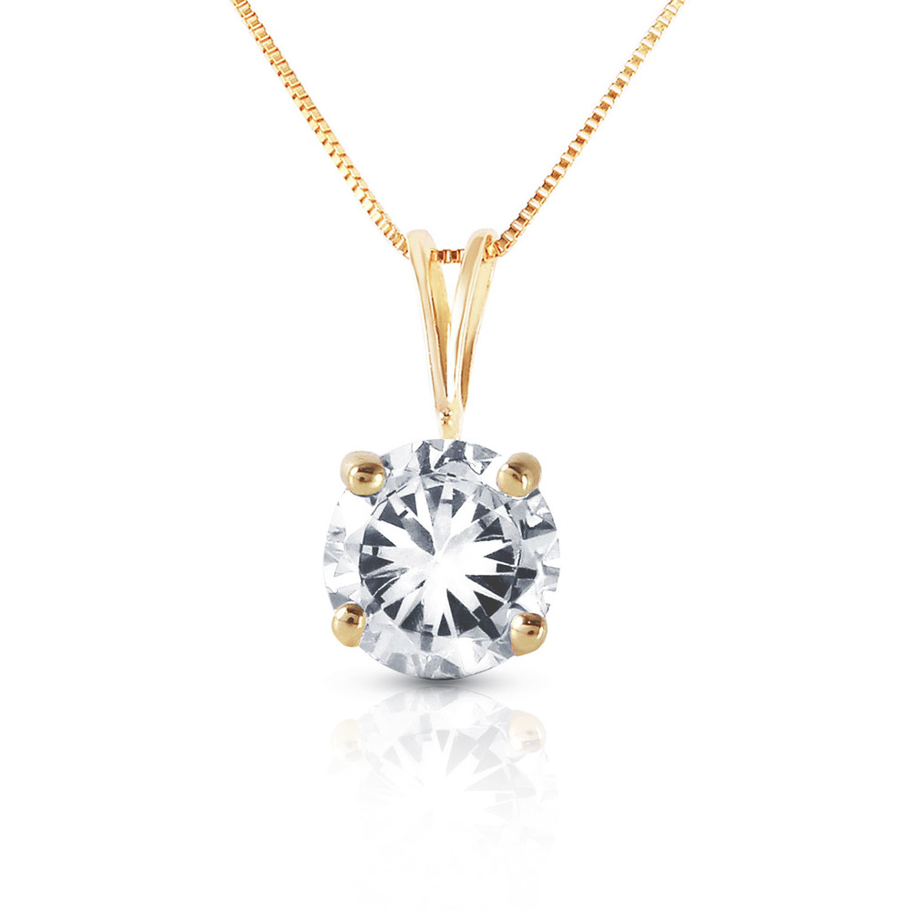 14K. SOLID GOLD NECKLACE WITH NATURAL 0.50 CT. DIAMOND (Yellow Gold)